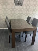 Eettafel bruin uitschuifbaar min 180 cm maximaal 12 personen, Ophalen, Gebruikt, 50 tot 100 cm, Vijf personen of meer