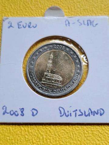 2 euro UNC Duitsland 2008 Hamburg (D)