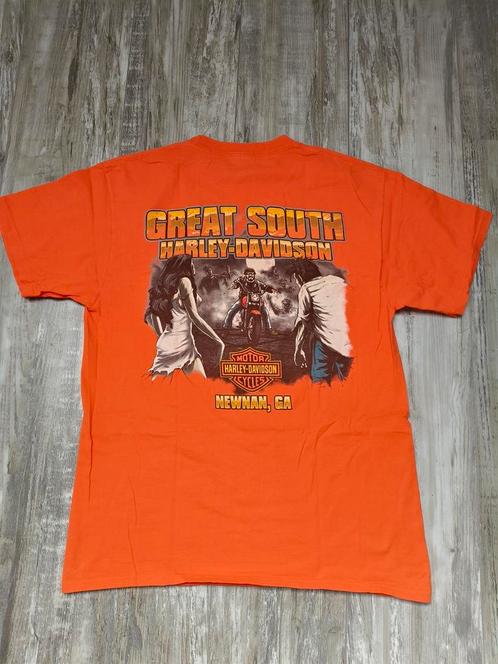 Harley Davidson T-Shirt ' Screaming Eagle ', Kleding | Heren, T-shirts, Zo goed als nieuw, Maat 48/50 (M), Oranje, Ophalen of Verzenden