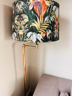 Brass Floor lamp, as good as new for sale, Huis en Inrichting, Ophalen, Metaal, 150 tot 200 cm, With tropical lamp shade