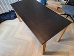 Bureau zwart blad hout kleurige poten 75 x 150 cm, Huis en Inrichting, Ophalen, Gebruikt, Bureau