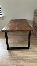 Eettafel, Huis en Inrichting, Tafels | Salontafels, Vierkant, Zo goed als nieuw, Mango hout industrieel, Overige houtsoorten