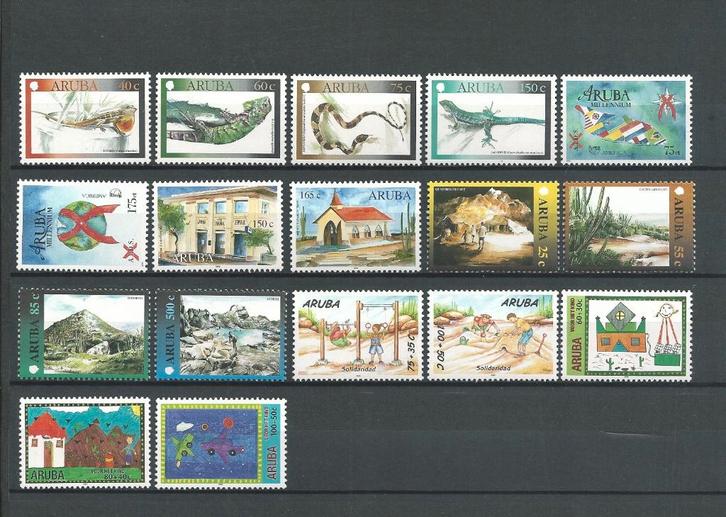 Aruba 2000, Complete jaargang, Postfris., Postzegels en Munten, Postzegels | Nederlandse Antillen en Aruba, Postfris, Verzenden