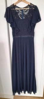 Mooie, diepblauwe jurk met kant - Maat M, Kleding | Dames, Jurken, Maat 38/40 (M), Blauw, Ophalen of Verzenden, Zo goed als nieuw