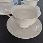 3x Porselein koffiekop met schotel van Rosendahl, Ophalen of Verzenden, Zo goed als nieuw, Porselein, Kop en/of schotel