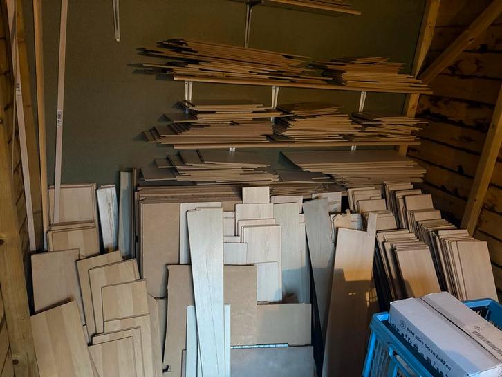 Gebruikt Laminaat - Diverse Soorten, Doe-het-zelf en Verbouw, Hout en Planken, Gebruikt, Plank, Overige houtsoorten, Minder dan 200 cm