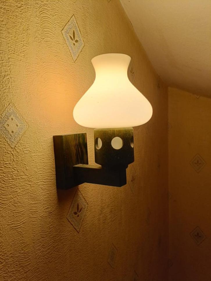 Vintage Vitrika wandlamp jaren 60 of 70 (2x), Antiek en Kunst, Curiosa en Brocante, Ophalen