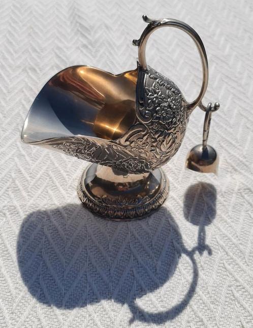Suikershuttle met schepje, Antiek en Kunst, Antiek | Goud en Zilver, Ophalen of Verzenden