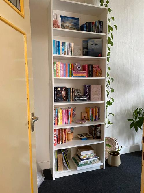 Billy boekenkast + opzet, Huis en Inrichting, Kasten | Boekenkasten, Gebruikt, 50 tot 100 cm, 200 cm of meer, 25 tot 50 cm, Ophalen
