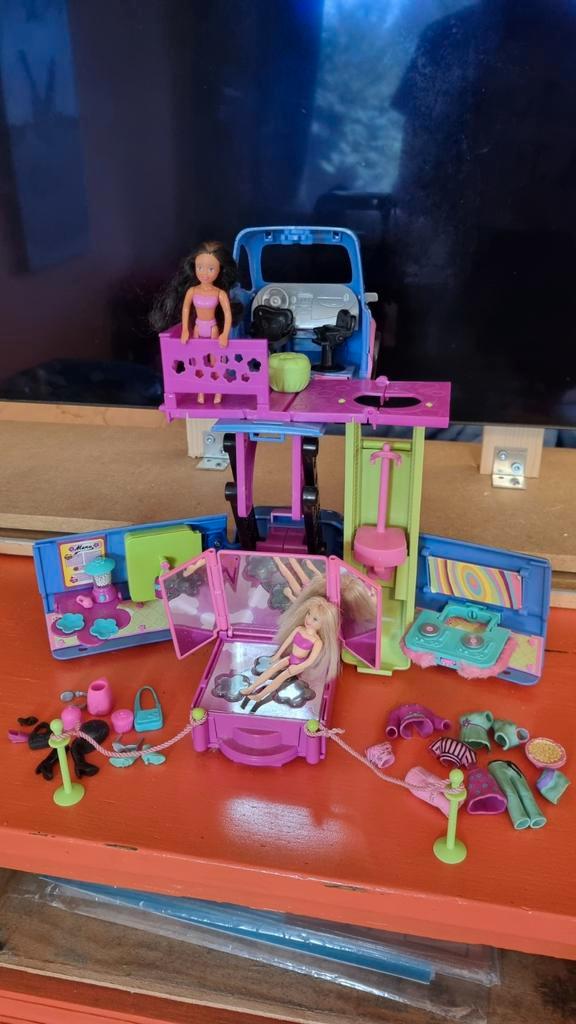 Polly Pocket Club Groove Bus Par-Tay, Kinderen en Baby's, Speelgoed | Poppen, Gebruikt, Overige typen, Ophalen of Verzenden