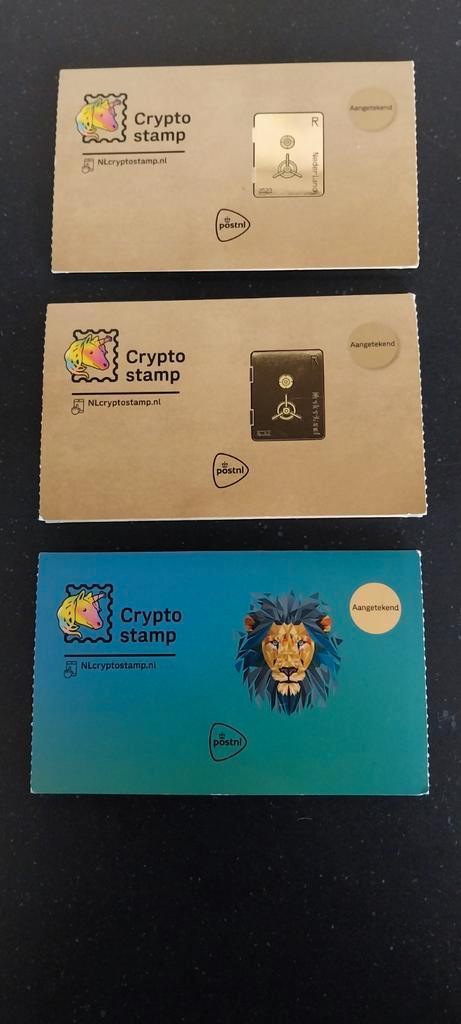 3 Nieuwe NL Crypto Stamp Safe, Postzegels en Munten, Postzegels | Nederland, Postfris, Na 1940, Ophalen