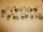 diverse gebruikte hangsloten hangslotjes o.a abus koopje 15e, Ophalen, Gebruikt, IJzer, Slot