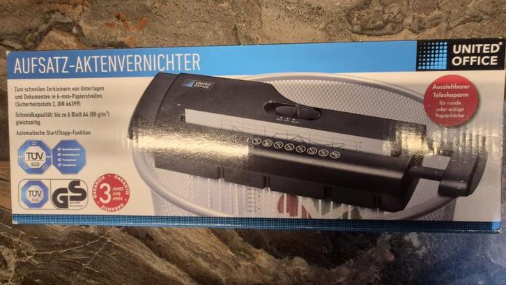Documentvernietiger - United Office, Diversen, Bureau-accessoires, Zo goed als nieuw, Ophalen of Verzenden