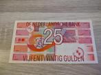 UNC biljet 25 gulden Roodborstje, 1989, Ophalen of Verzenden, 25 gulden