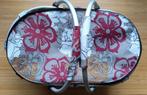 Boodschappentas / picknicktas met beugels bloemenprint, Sieraden, Tassen en Uiterlijk, Tassen | Damestassen, Ophalen of Verzenden