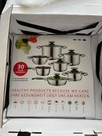 12 delig pannenset RVS - nieuw - alle warmte bronnen, Nieuw, Pannenset, Ophalen of Verzenden, Rvs