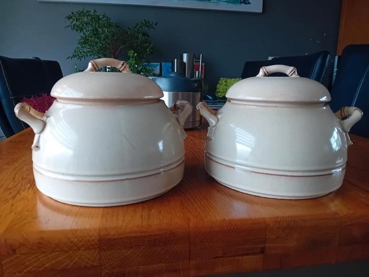 2 dek schalen /schaal MELITTA BAMBUS SERVIES NIEUW / vintage, Huis en Inrichting, Keuken | Servies, Nieuw, Schaal of Schalen, Overige stijlen