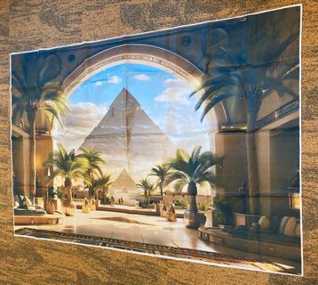 Egyptische Piramide Print canvas beschikbaar voor biedingen