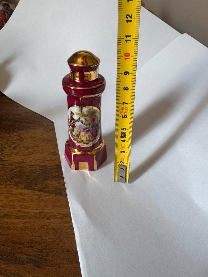 Limoges Porseleinen Miniatuur – Vuurtoren/Flesje –, Antiek en Kunst, Antiek | Porselein, Ophalen of Verzenden