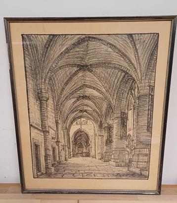 Tekening van Joseph van de Wall Perne - St. Bavo - Haarlem beschikbaar voor biedingen