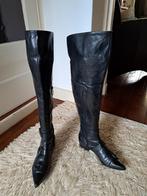 Zwarte leren hoge laarzen, Guess, mt.39, Hoge laarzen, Guess, Zwart, Ophalen of Verzenden