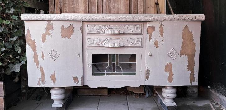 Oude vintage commode kast dressoir, Kinderen en Baby's, Kinderkamer | Commodes en Kasten, Gebruikt, Commode, 90 tot 105 cm, 100 cm of meer