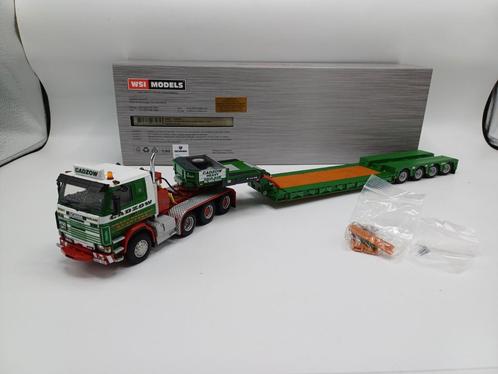 WSI Scania 143 8x4 + Nooteboom Cadzow, Hobby en Vrije tijd, Modelauto's | 1:50, Zo goed als nieuw, Bus of Vrachtwagen, Wsi, Ophalen of Verzenden