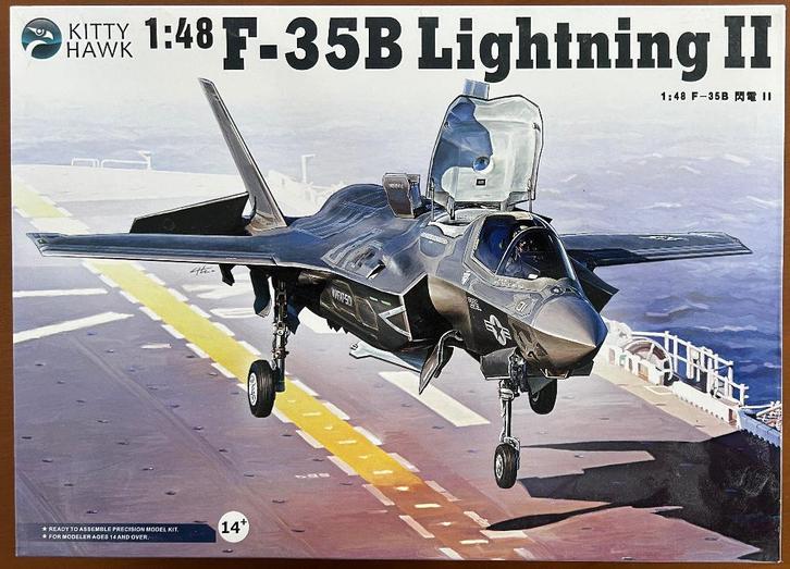 F-35B Lightning II Kitty Hawk KH80102 1:48, Hobby en Vrije tijd, Modelbouw | Vliegtuigen en Helikopters, Zo goed als nieuw, Vliegtuig