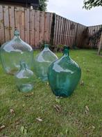 4 grote glazen flessen, Tuin en Terras, Ophalen