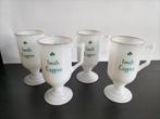 Vintage Set van 4 melkglazen Irish Coffee Mokken op voetstuk, Huis en Inrichting, Keuken | Servies, Glas, Ophalen of Verzenden