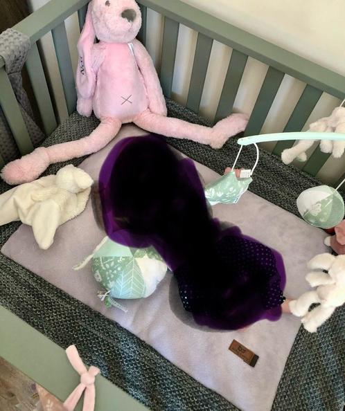 Box mintgroen (80x90 cm), Kinderen en Baby's, Boxen, Zo goed als nieuw, Rechthoekig, In hoogte verstelbaar, Ophalen