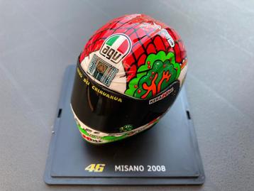 ✅ Valentino Rossi 1:5 helm 2008 Misano Yamaha YZR-M1 MotoGP beschikbaar voor biedingen