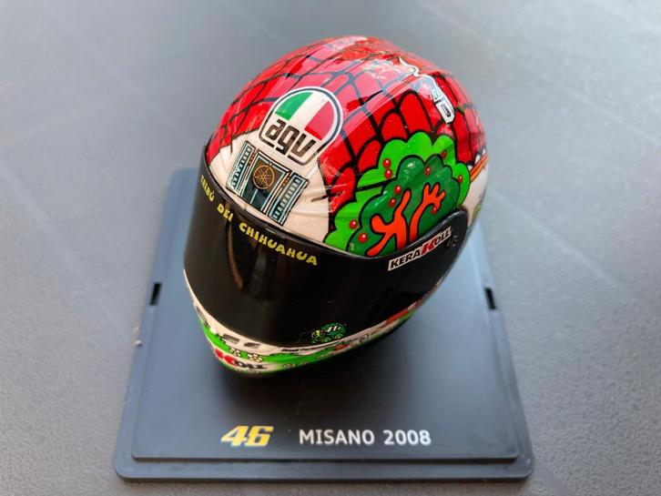✅ Valentino Rossi 1:5 helm 2008 Misano Yamaha YZR-M1 MotoGP, Verzamelen, Automerken, Motoren en Formule 1, Nieuw, Motoren, Ophalen of Verzenden