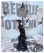 Antieke Franse lamp 1920 moreau barok antiek bronzen effect, Ophalen of Verzenden