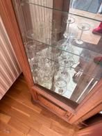 Grenen vitrinekast met verlichting, Huis en Inrichting, Kasten | Vitrinekasten, Gebruikt, 25 tot 50 cm, Met deur(en), 50 tot 100 cm