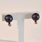 Parel zilver oorstekers zilveren oorbellen zirkonia stekers, Nieuw, Ophalen of Verzenden, Knopjes of Stekers, Zilver