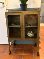 Metalen Vitrinekast Industrieel ZGAN, Ophalen, 50 tot 100 cm, Zo goed als nieuw, Minder dan 100 cm