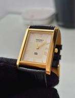 Seiko tank horloge heren goud, Sieraden, Tassen en Uiterlijk, Horloges | Heren, Seiko, Leer, Polshorloge, Ophalen of Verzenden