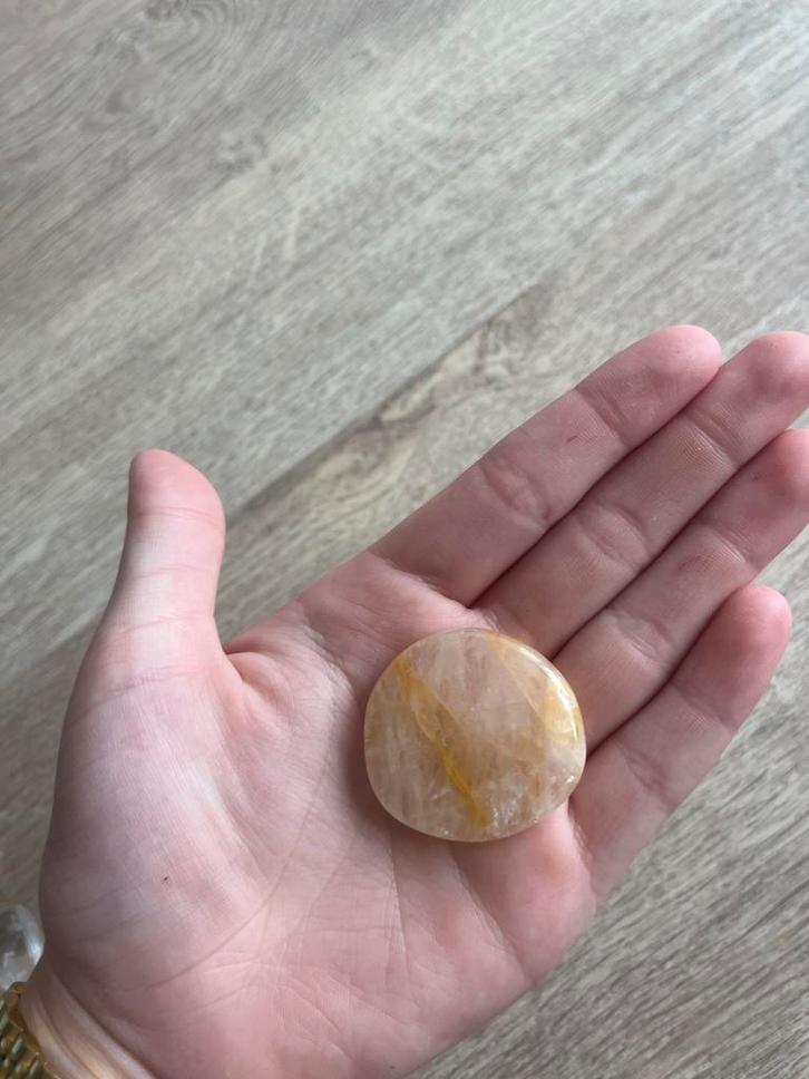 Gouden Edelsteen - Verzameling/Decoratie, Sieraden, Tassen en Uiterlijk, Edelstenen, Zo goed als nieuw, Ophalen