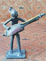 Drie mooie originele oude beeldjes uit Afrika van muzikanten, Ophalen of Verzenden