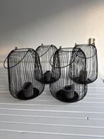 Zwarte metalen kandelaars (set van 4), Ophalen, 25 tot 50 cm, Zwart, Zo goed als nieuw