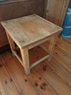 Vintage hout houten tafel mooi doorleefd 41 x 40 en 45 cm, Ophalen of Verzenden