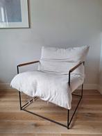 Zara Home fauteuil linnen metaal wit creme, Huis en Inrichting, Ophalen, Zo goed als nieuw, Metaal, 50 tot 75 cm