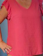 Blouse /top Maat 48 fuchsia, Ophalen of Verzenden, Zo goed als nieuw, Maat 46/48 (XL) of groter, Roze