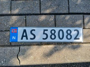 Kentekenplaat nummerplaat nummerbord noorwegen  beschikbaar voor biedingen