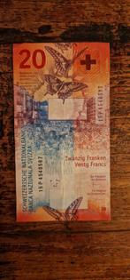 20 francs Zwitserland, Ophalen of Verzenden, Frankrijk, 100 euro