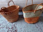 Afrikaanse rieten manden 2 x, Ophalen, Nieuw, Rond, Riet