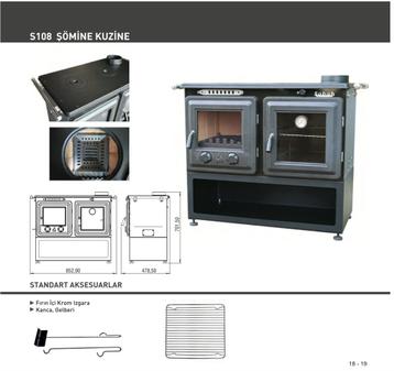 S108 Sabah Luxe Open Haard Kachel + Oven + Gietijzer+ Zwart beschikbaar voor biedingen