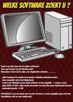 BENT U OP ZOEK NAAR SOFTWARE ?, Verzenden