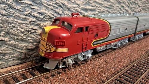 Fleischmann Santa Fe diesellok USA FL4700+4701, Hobby en Vrije tijd, Modeltreinen | H0, Gebruikt, Locomotief, Gelijkstroom, Fleischmann